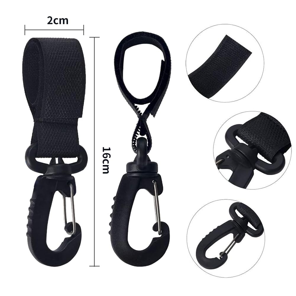 Filet Rangement Poussette - Organisateur Guidon Sac Maille Pour Biberons, Couches, Jouets - Noir