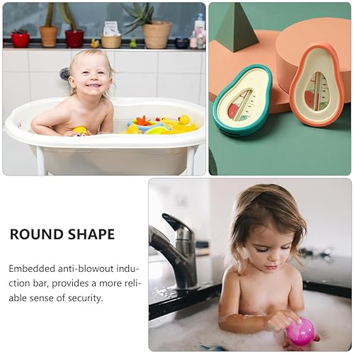 Miniatura 7 de BESPORTBLE Termómetro de baño de aguacate de dibujos animados, monitor preciso de temperatura del agua para bañeras seguras, material de diseño