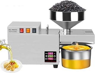 Prensa De Aceite Rápida Comercial, Extractor De Aceite Automático De Alta Resistencia De 1200 W Con Control Inteligente De Temperatura, Prensa De Aceite Para Nueces, Semillas, Cacahuete Y Sésamo.
