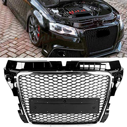Front Sport Hex Mesh Honeycomb Grill, Bumper Grille RS3 Style for A-udi A3/S3 8P 09-12