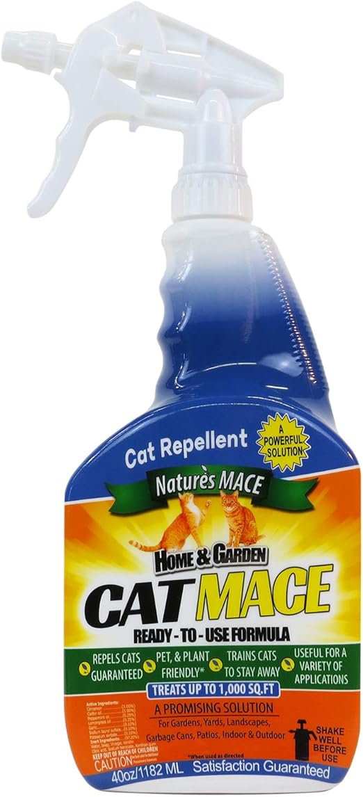Nature's MACE 40oz Cat Mace Repellent Spray, Keep Cats Out