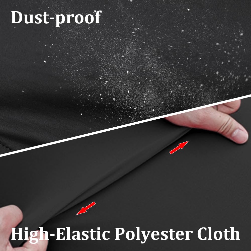 BHIEE Telo Copriauto da Interno Elasticizzato - Antipolvere e Traspirante, Morbido, fino a 5,3 m, Nero