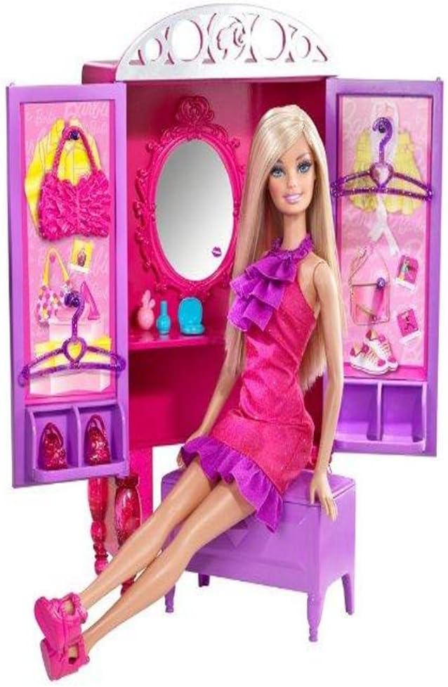 Barbie - T7183 - Mobilier de Poup?�e - Poupee Barbie + Mobilier Coiffeuse : Amazon.fr: Jeux et Jouets