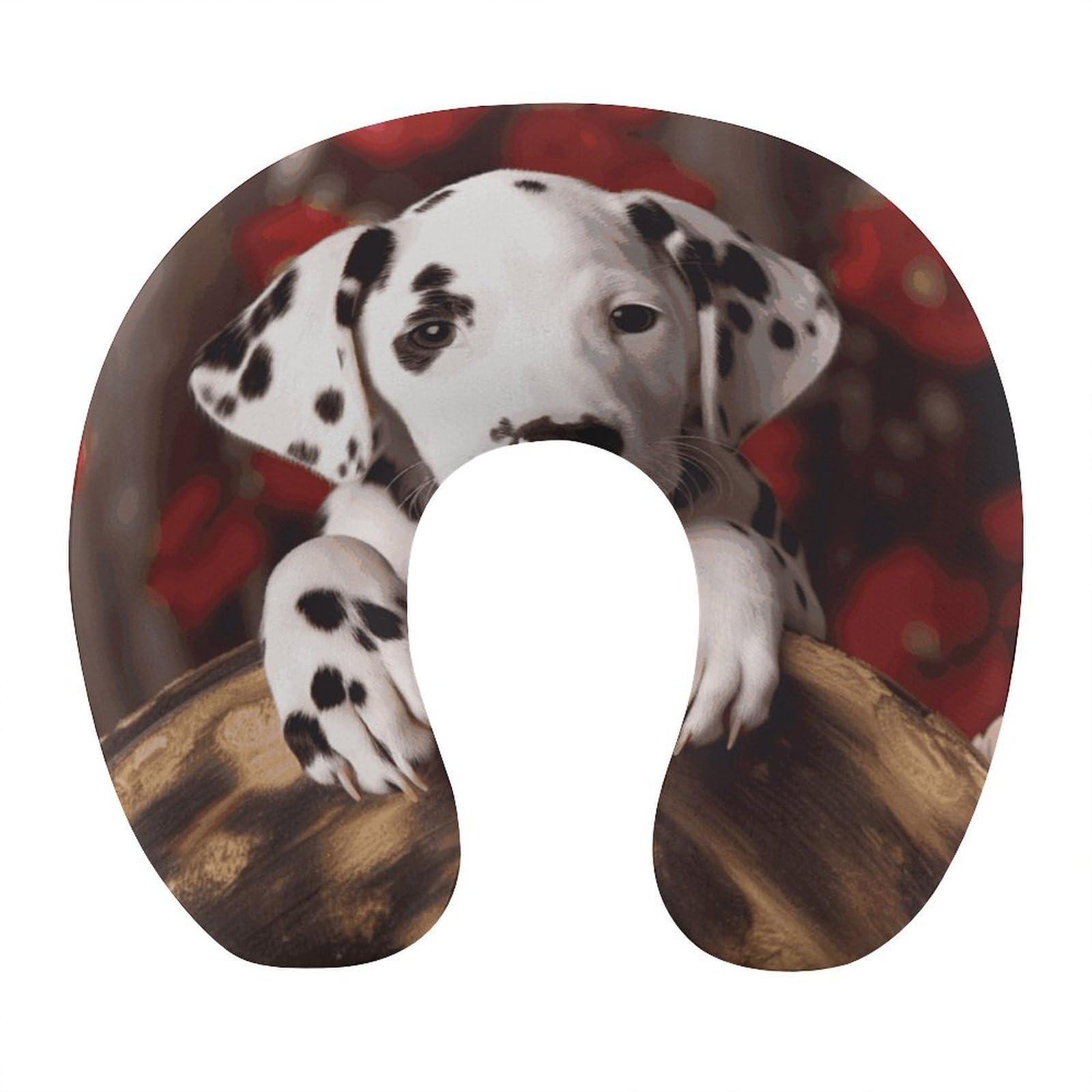 Btcowzrv Style Dalmatian Puppy U Shaped Neck Pillow Travel Pillows