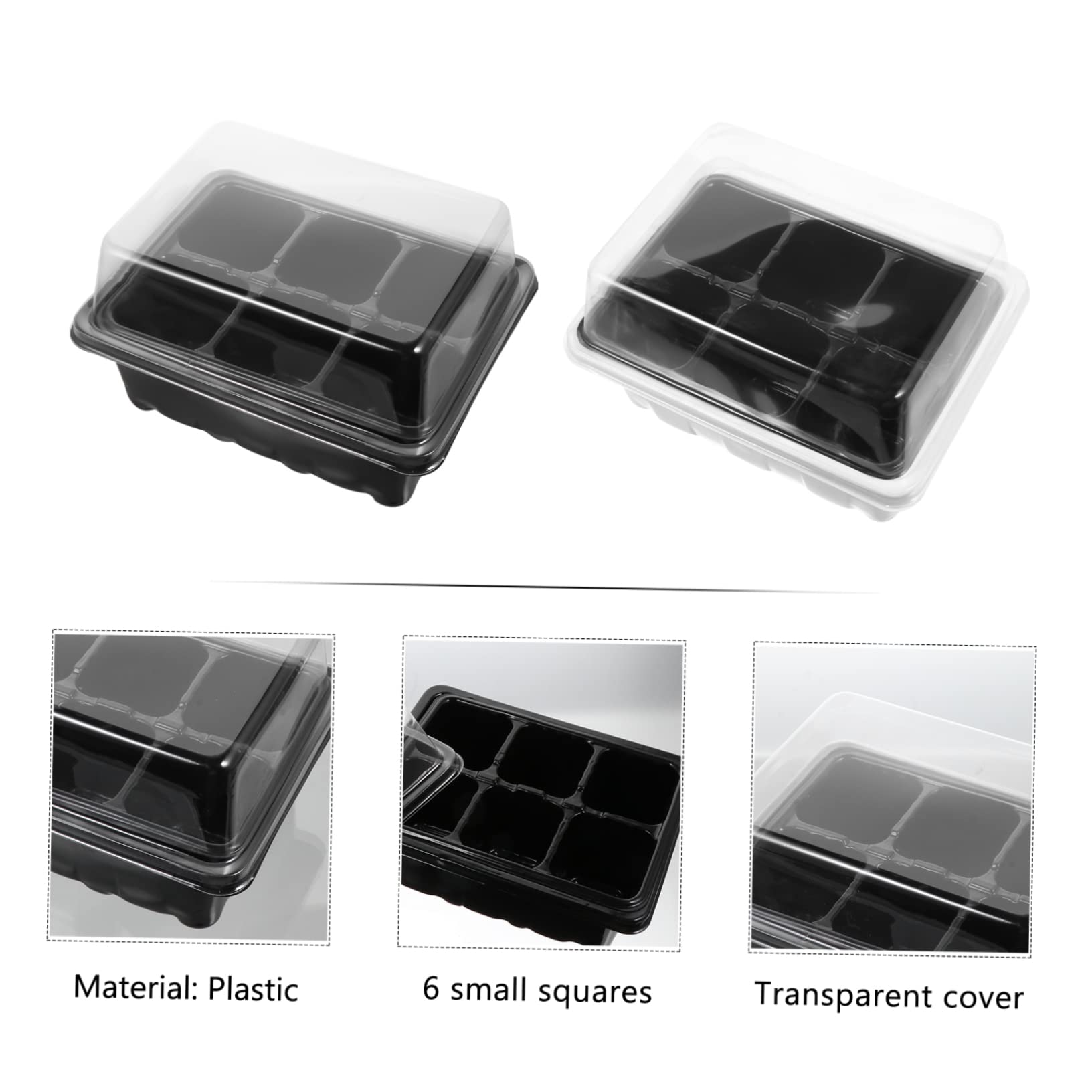 Plateaux Alvéolés pour Semis 6 Trous, Lot de 10 Sets de Sets de Plastique