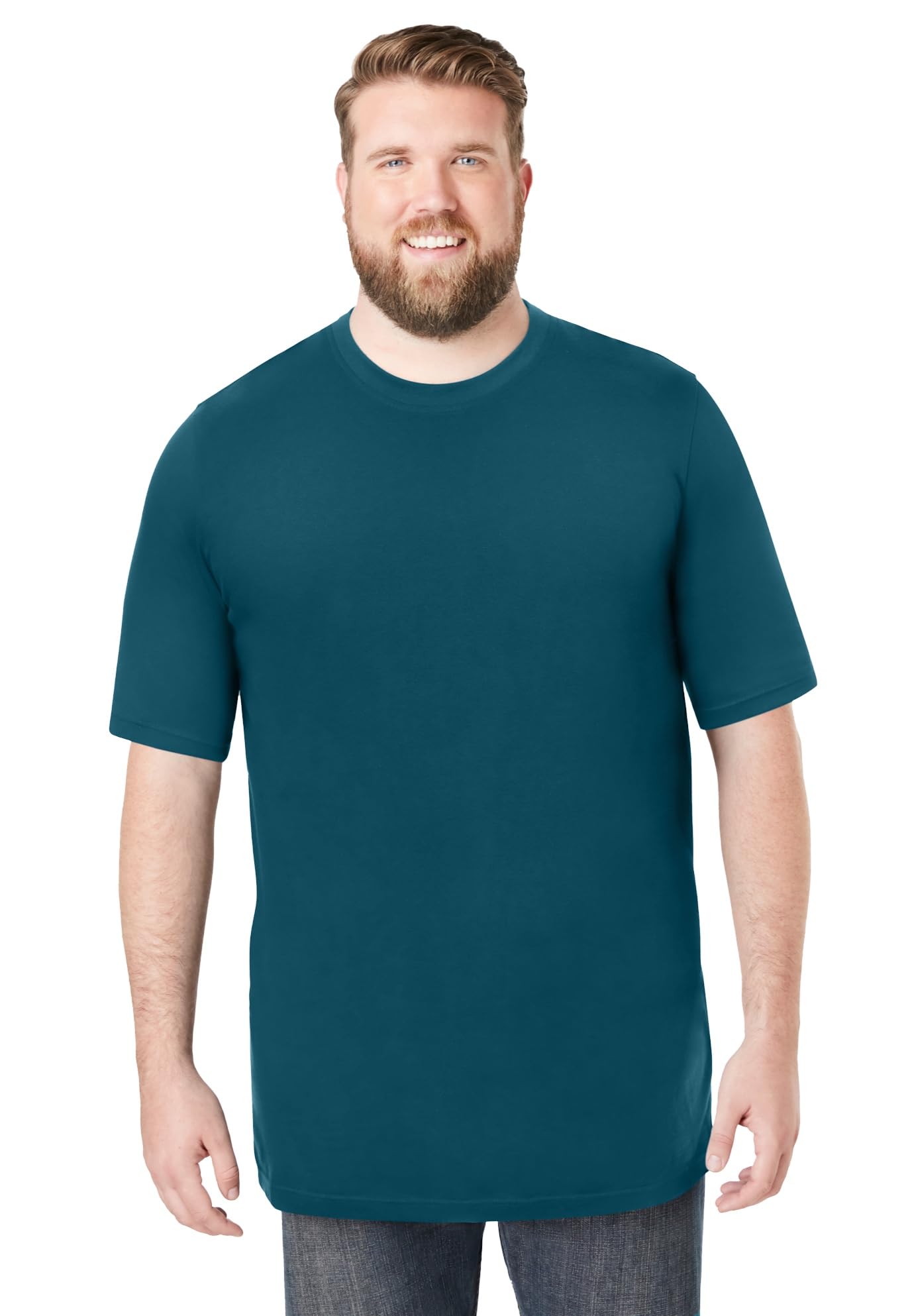 Boulder Creek by Kingsize Men's Big & Tall Heavyweight Jersey Crewneck T-Shirt