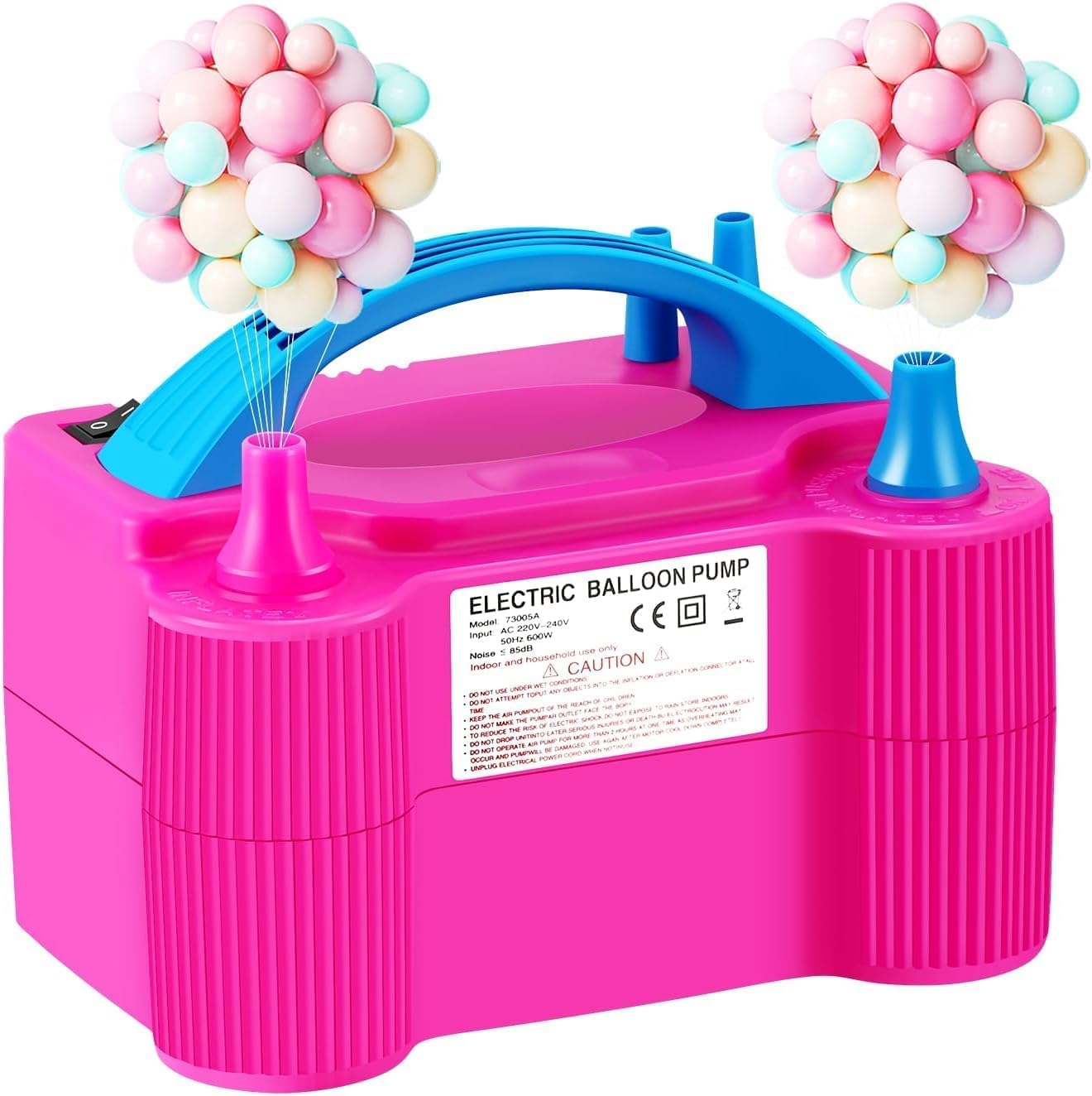 Dragodirect Electric Balloon Pump with Dual Nozzles – Portable Fast Air Inflator for Latex & Foil Balloons, Ideal for Parties, Weddings & Events