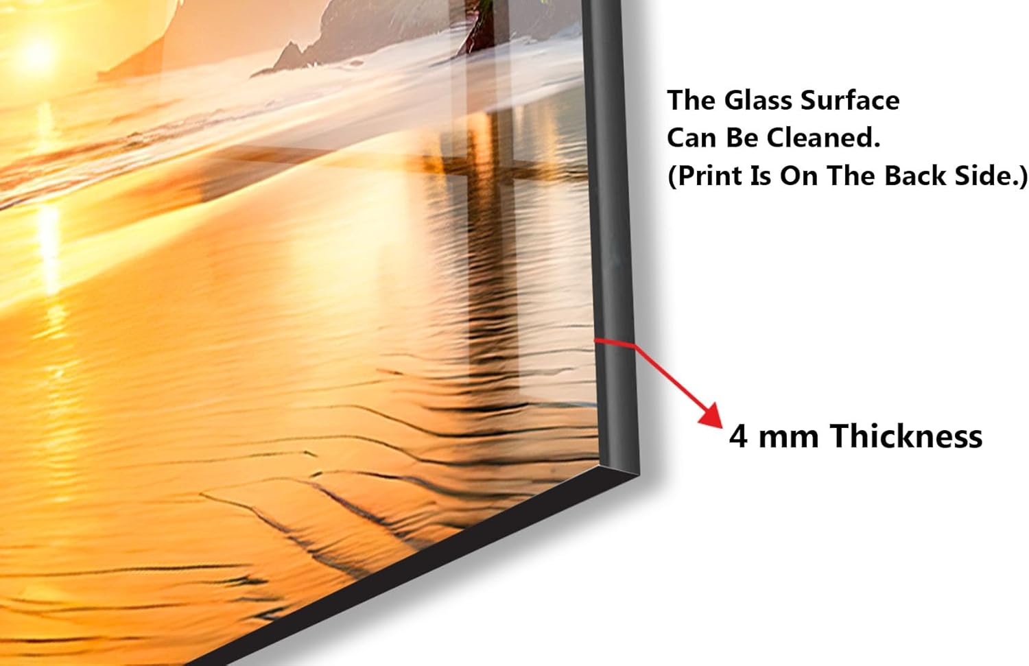 Myphotostation.com 27.5Wx20H'' Tempered Glass Stove Backsplash Kitchen Tile Decor Stove Back Cover Glass Splashback Tile for Stove Top Cover Toughened Glass Cooker Protector 17