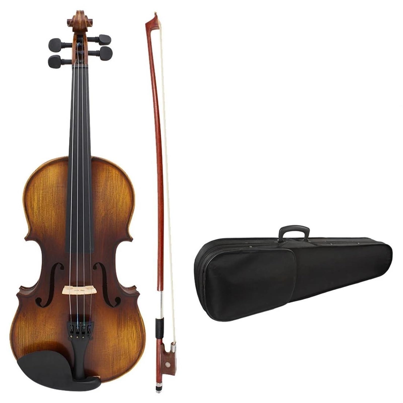Zestaw skrzypiec Skrzypce akustyczne 4/4 w stylu retro z futerałem i kokardą Akcesoria do instrumentów muzycznych