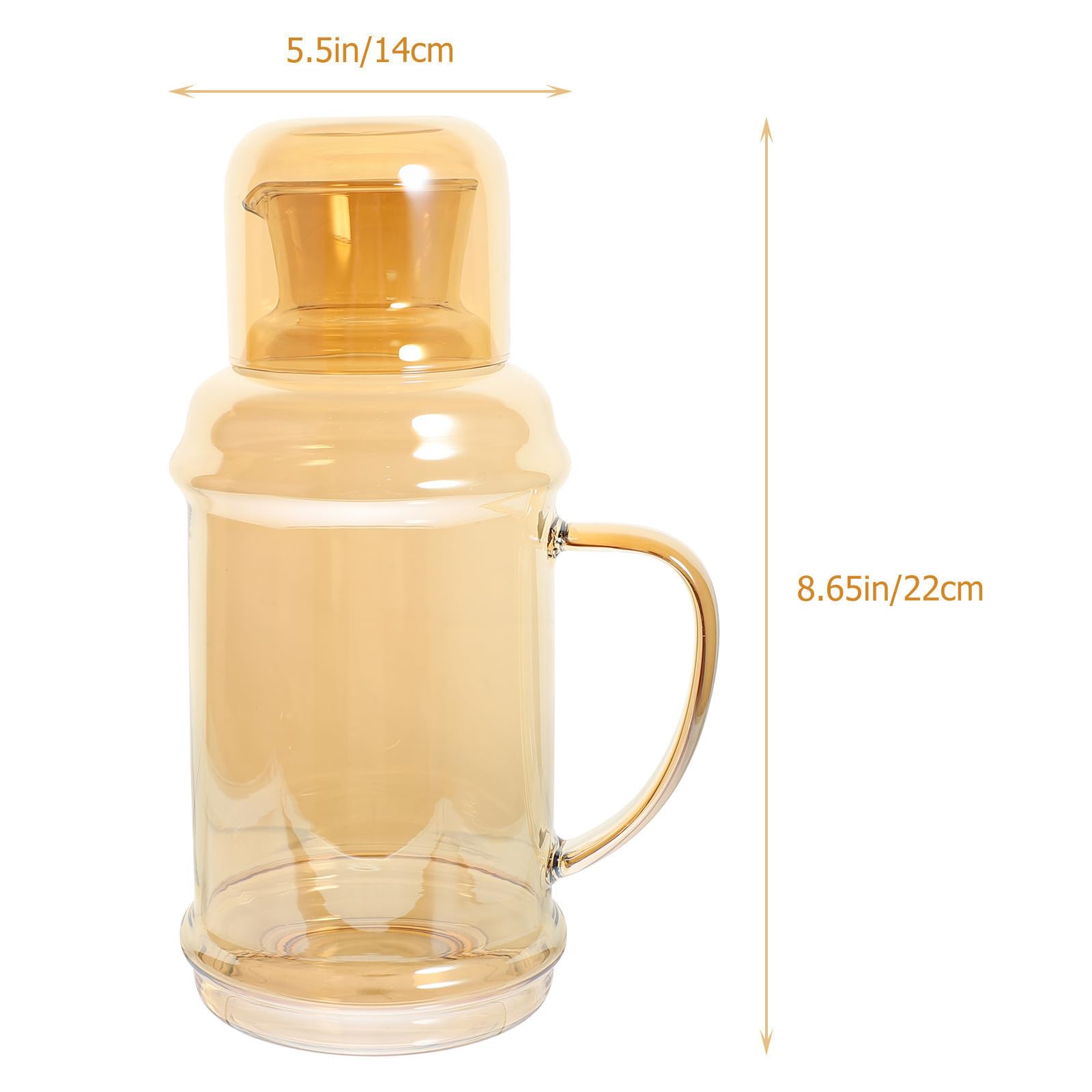 Jarra de Agua Vintage de Vidrio 1100ml, Estilo Retro Clásico