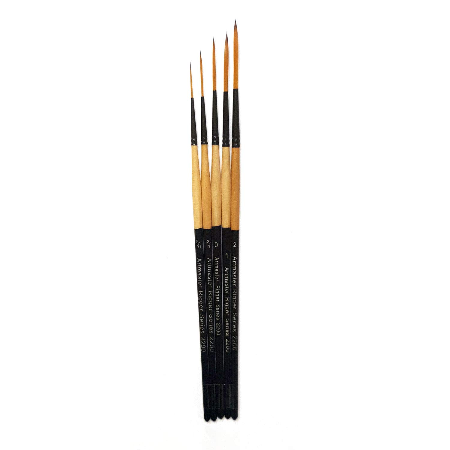 Artmaster Black Series 2200 Rigger Paint Brush Set Of 5