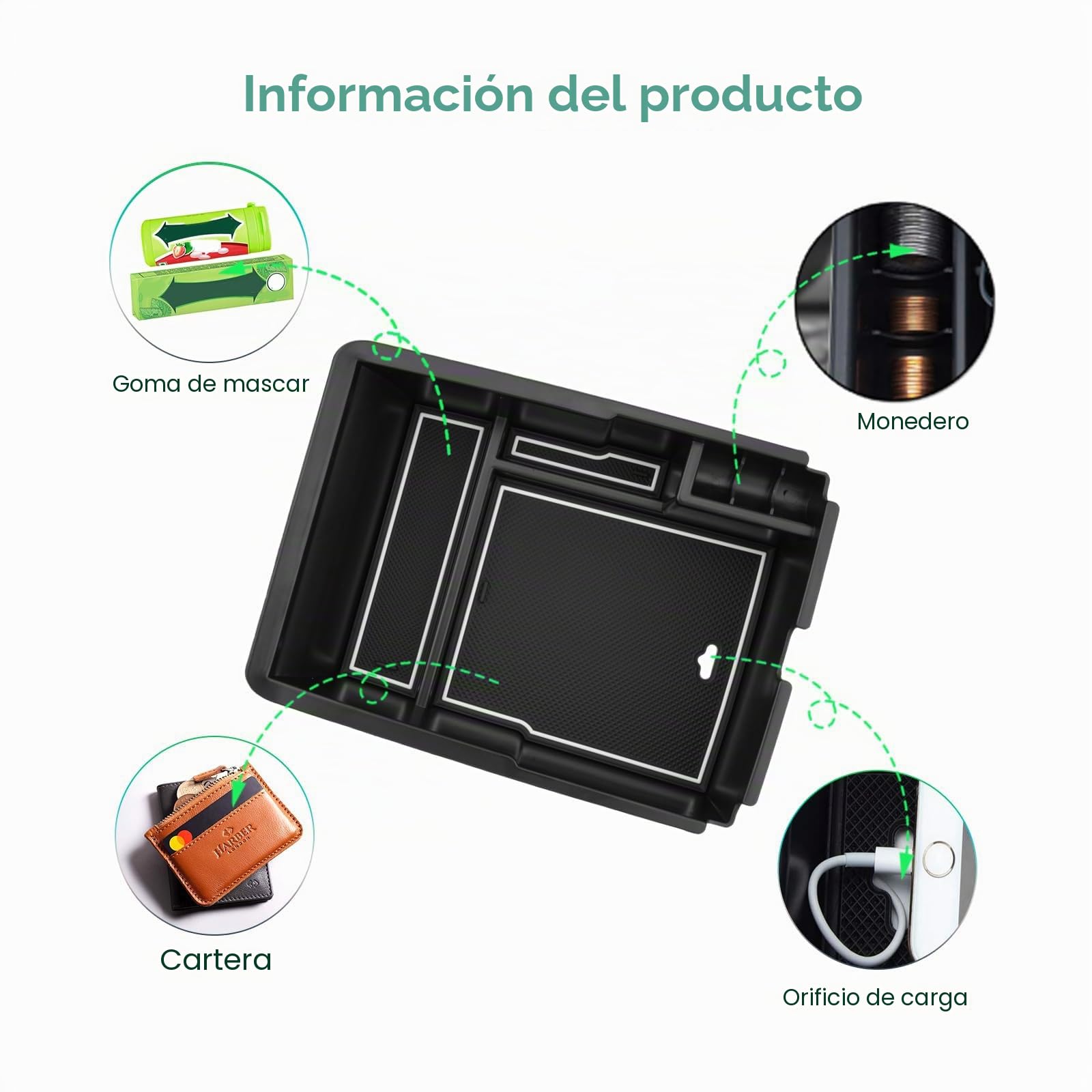 GAFAT [Nuevo Facelift 2024] Compatible con Kia Sorento MQ4 / Hybrid 2024 2025 2026 Consola Central Caja de Almacenamiento, Sorento MQ4 2024 Reposabrazos Organizador Bandejas, Sorento MQ4 Accesorios