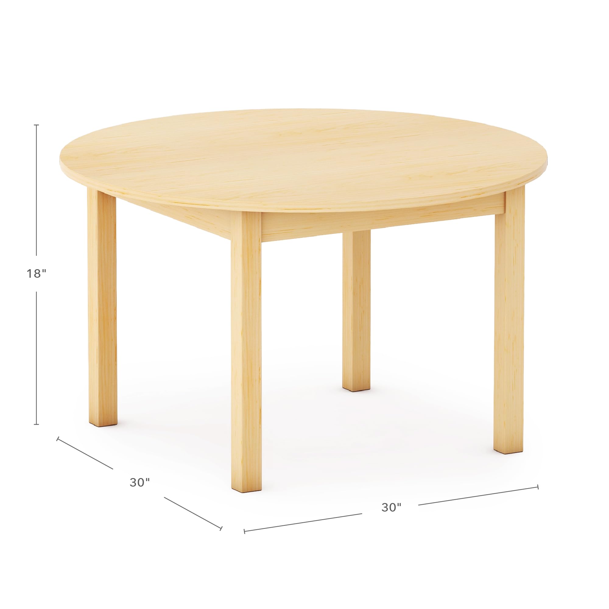 Amazon.com: Guidecraft EdQ Toddler Table - Natural: Round Wooden