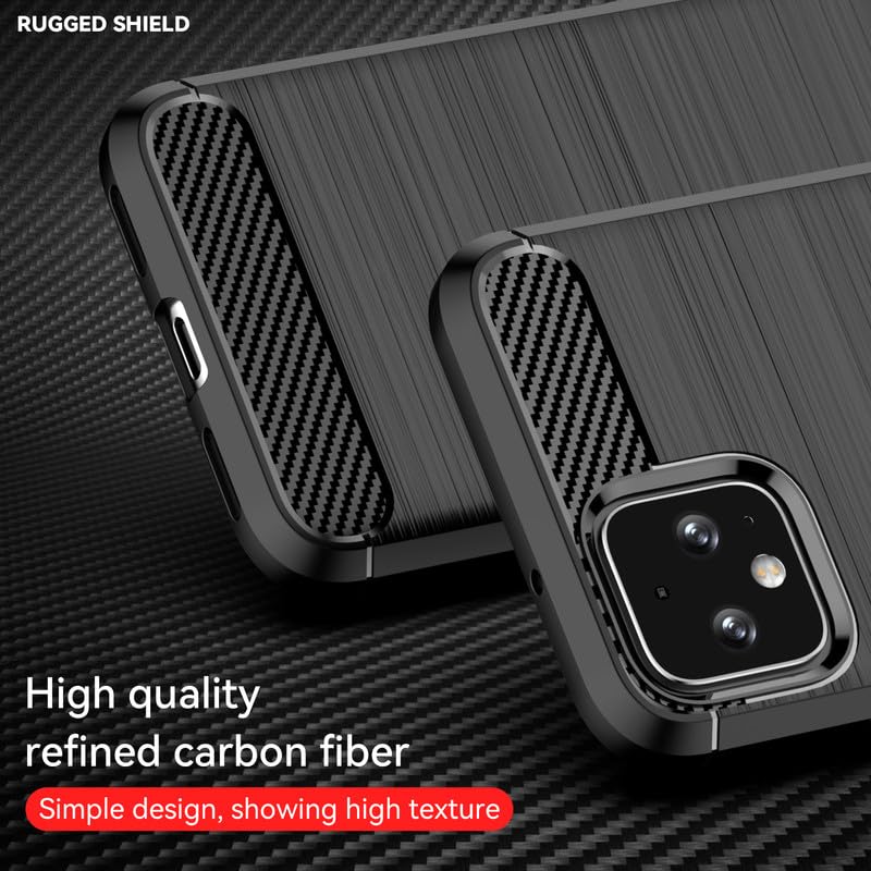 Image of Hybrid Carbon Fiber Back Case for Google Pixel 4 XL (Black)
