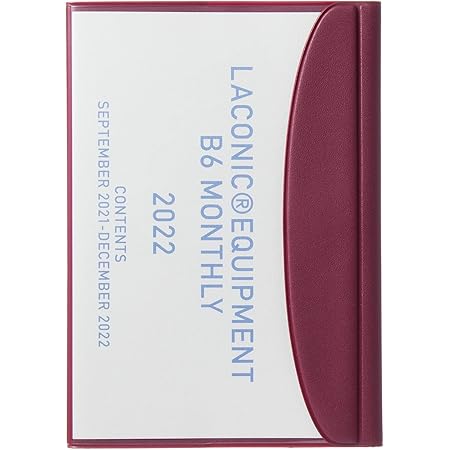 Amazon ラコニック 手帳 22年 B6 マンスリー フラップポケット ワイン Lims01 110wi 21年 9月始まり 文房具 オフィス用品 文房具 オフィス用品