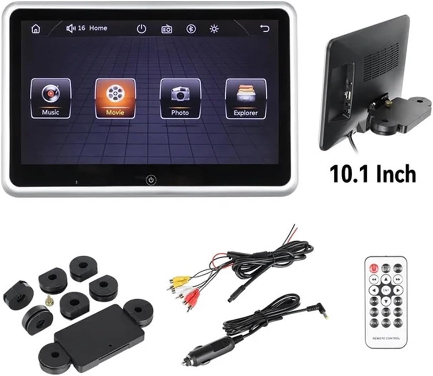 10.1 Inch Car Headrest Monitor MP5 Player FM HD 1080P Video Screen with USB/SD Multimedia Player (10.1 Inch)