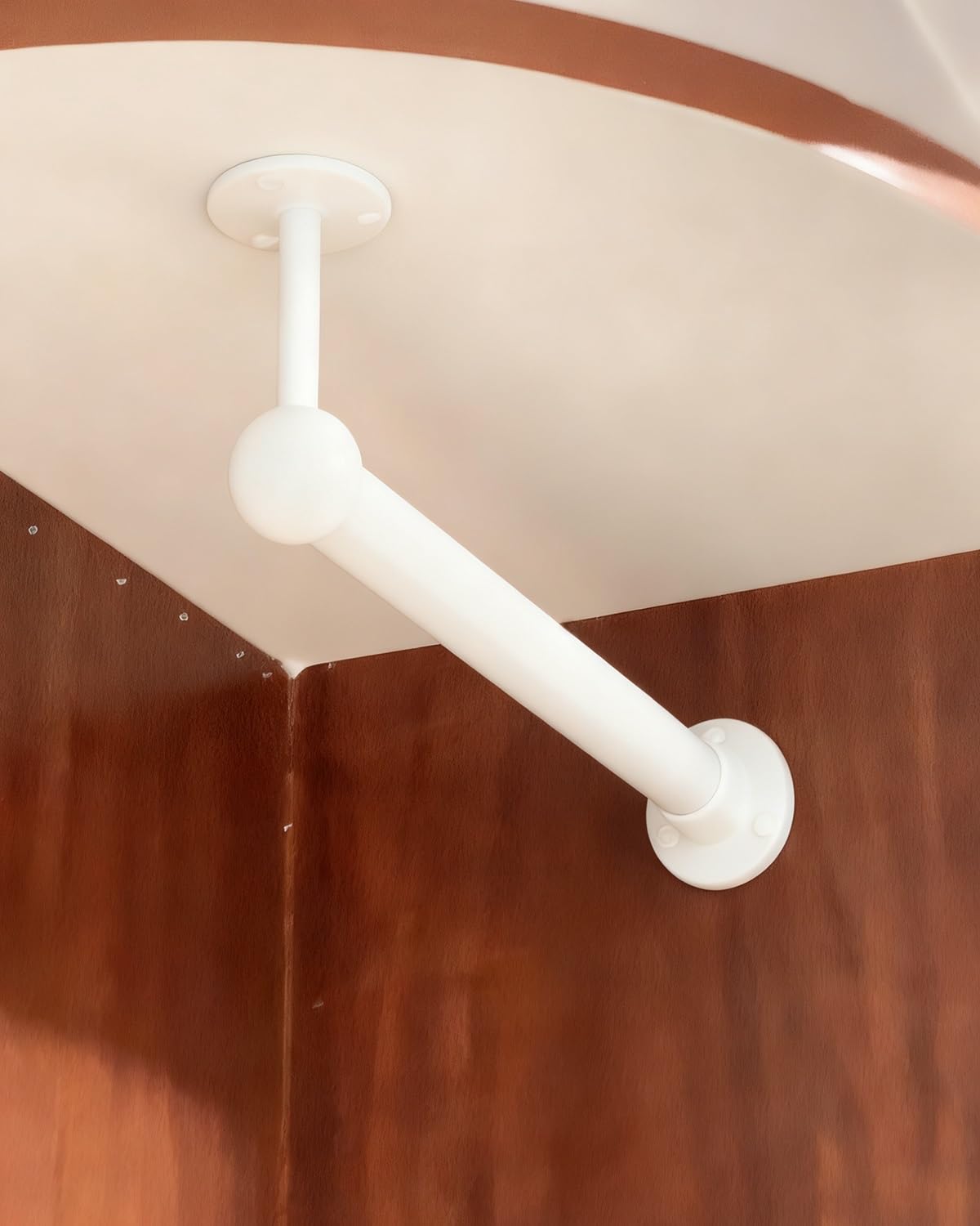 Heavy Du L-Sd Tringle de placard – Tringle de placard de 40 cm pour espaces d'angle, tuyau à suspendre au plafond au mur, cheville de rechange pour Sto Soluts