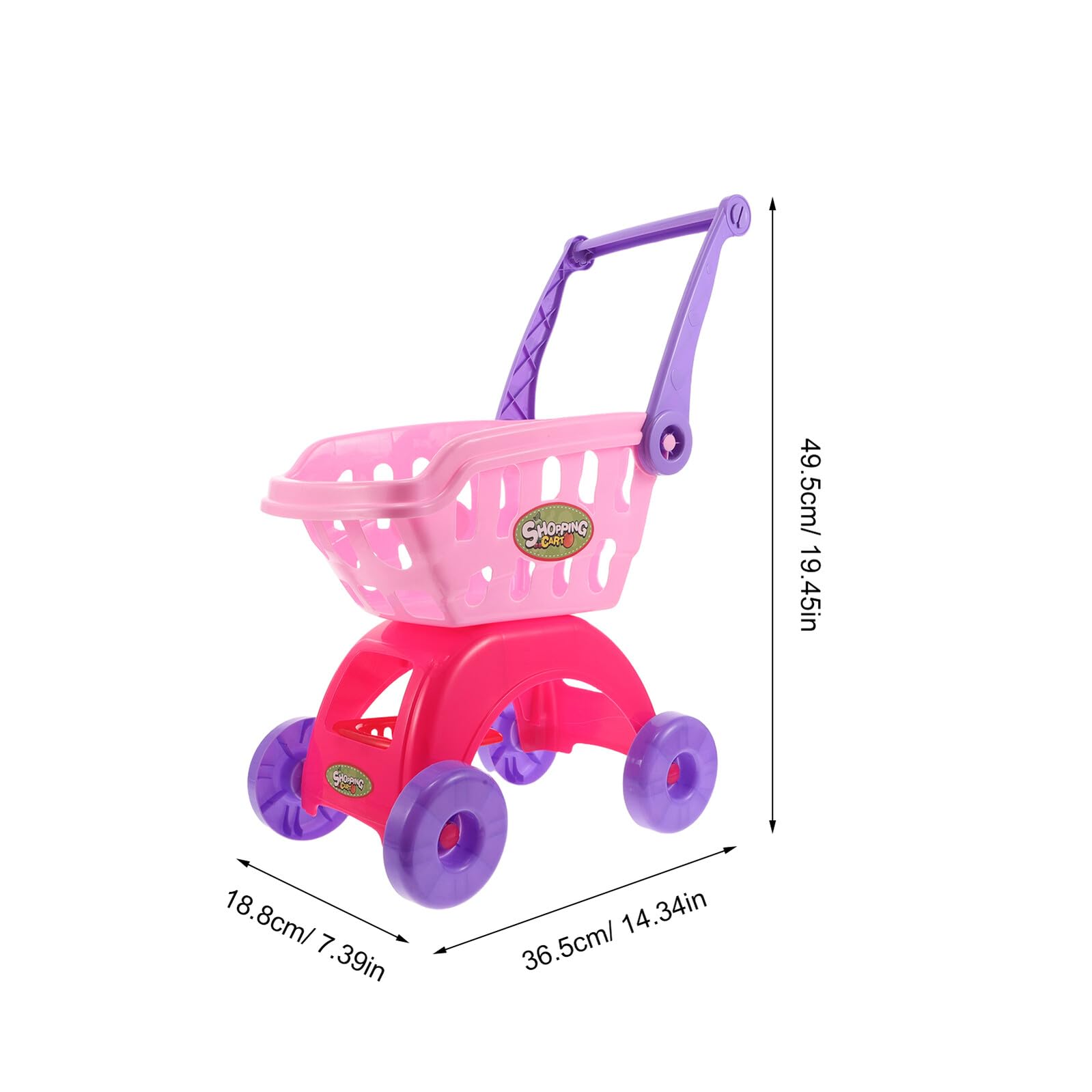 ERINGOGO Carrello della Spesa Giocattolo per Piccoli Mini Carrello Supermercato in Plastica Ruote Set da Gioco per la Spesa e Ruolo Stimola Immaginazione e Abilità Sociali