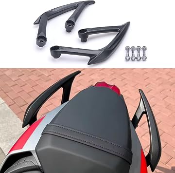 Motorcycle Rear Passenger Armrest Fit for Street Triple 765RS 765R 765S 765 RS R S Aluminum Rear Seat Grab Handle Seat Hand Handle Grab Bar Handrail Kit