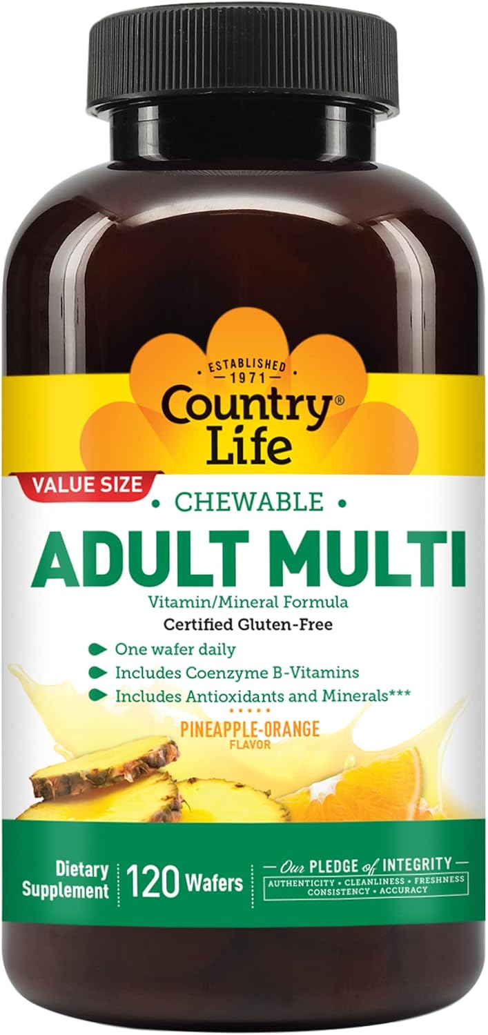 Country Life Chewable Adult Multi - with Antioxidants and Activated B Vitamins - 120 Wafers