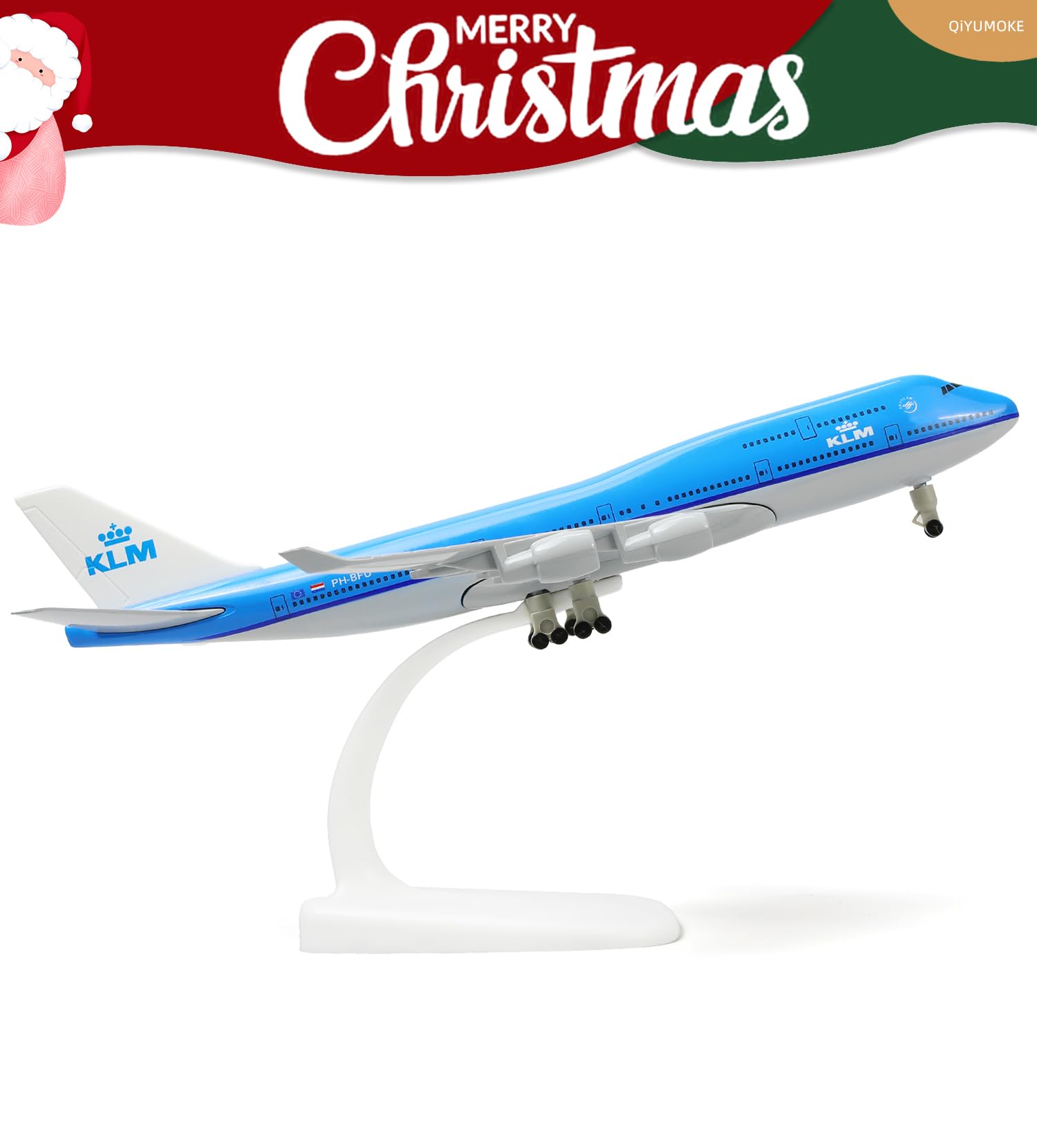 Amazon.com: QIYUMOKE 747 NL-KLM Airplane Model Kits -1/300 Boeing