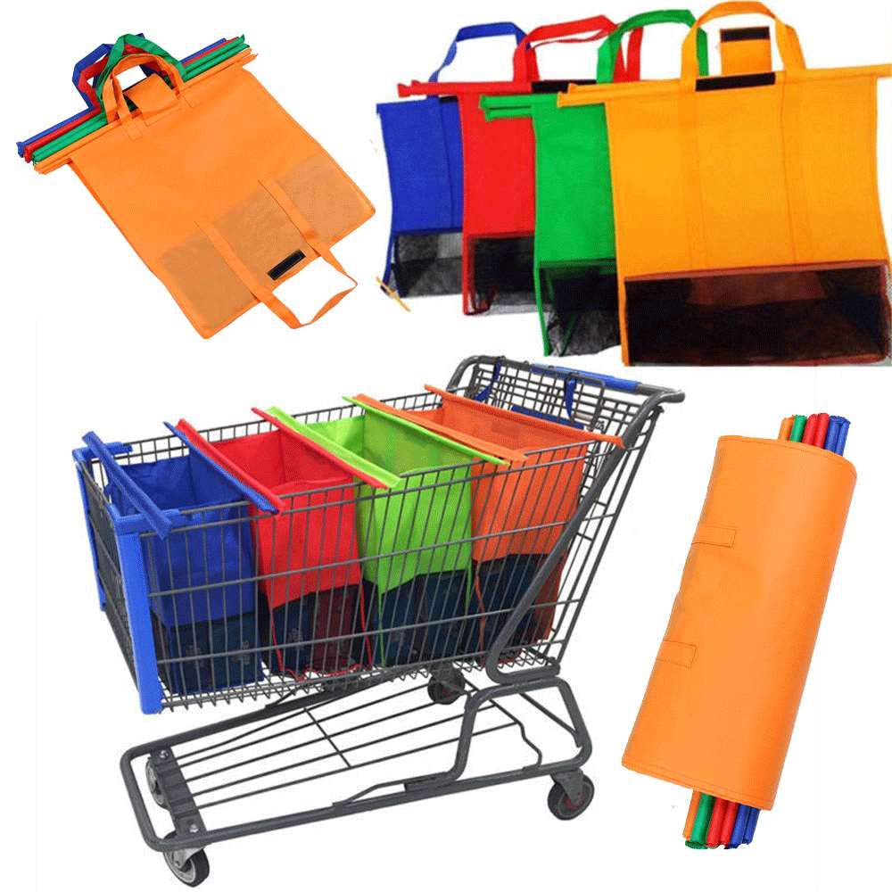 HSJCZMD Trolley Shopping Bags for Supermarket,Multifunctional Food Sorting Non Woven Shopping Bags,Mesh,Cool Bag,Washable Shopping Cart Bags,Mesh style