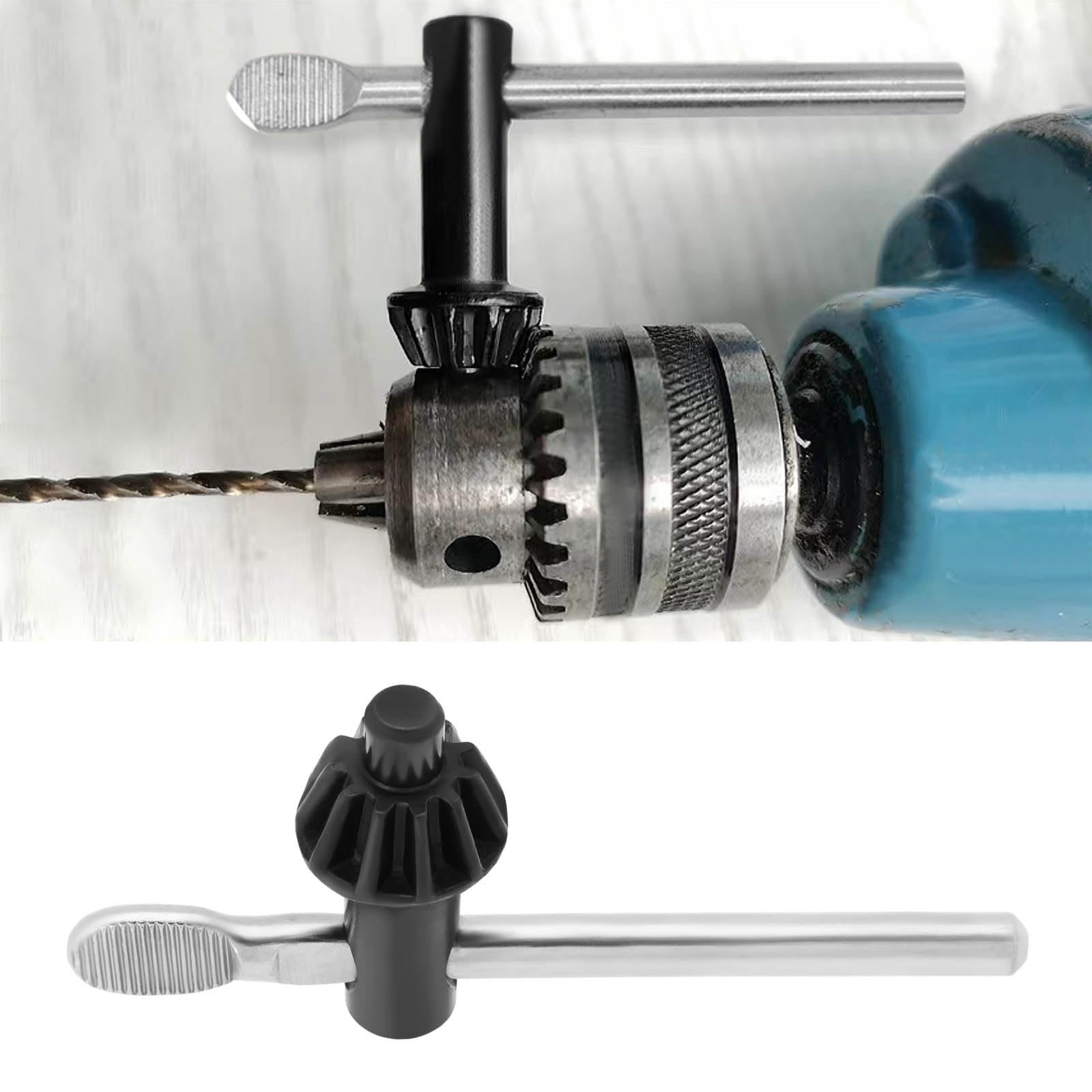 VGOL 2Pcs Carbon Steel Drill Chuck Key 8mm Pilot 11 Teeth 21.4mm Gear Diameter Compatible with Jacobs 3 - Image 2
