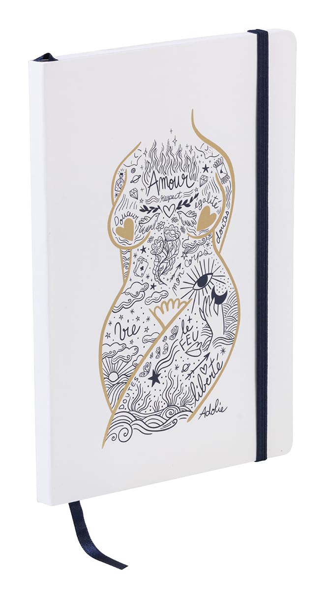 Clairefontaine - 116294C - Softcover Notebook Celestial Decor/Love - A5 14.8x21cm - 128 Lined Pages 90g White Paper - Adolie Collection - Random delivery