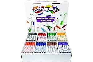 Colorations Washable Chubby Markers (200-Pack) for Preschoolers