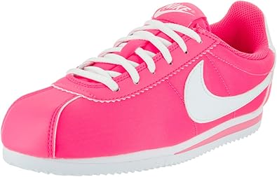 nike cortez trainers in pink nylon