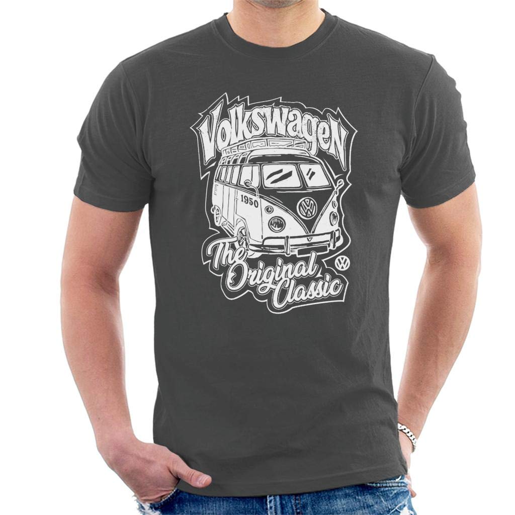 Volkswagen The Original Classic Camper Men's T-Shirt Charcoal
