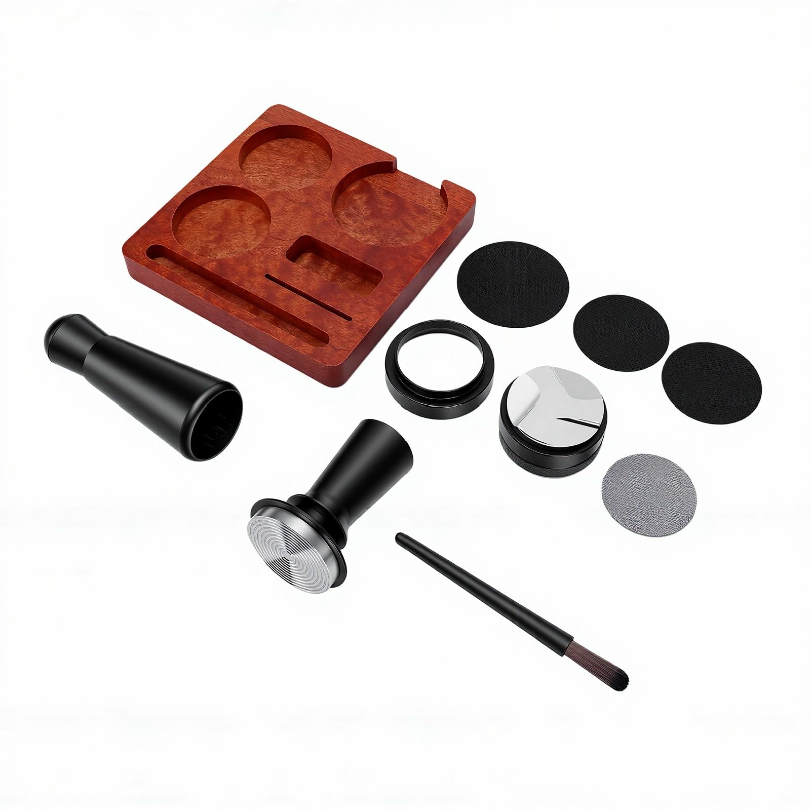 Juego de Apisonador de Café 51mm Accesorios Kit con Acero