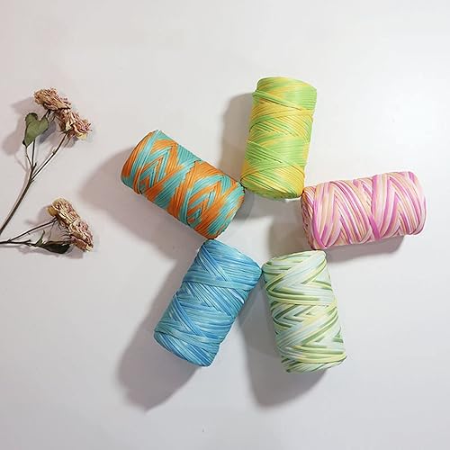 Miniatura 3 de Hilo de camiseta de 160 yardas para tejer, tela de ganchillo, hilo colorido para camiseta de ganchillo para principiantes DIY bolsa de manualidades