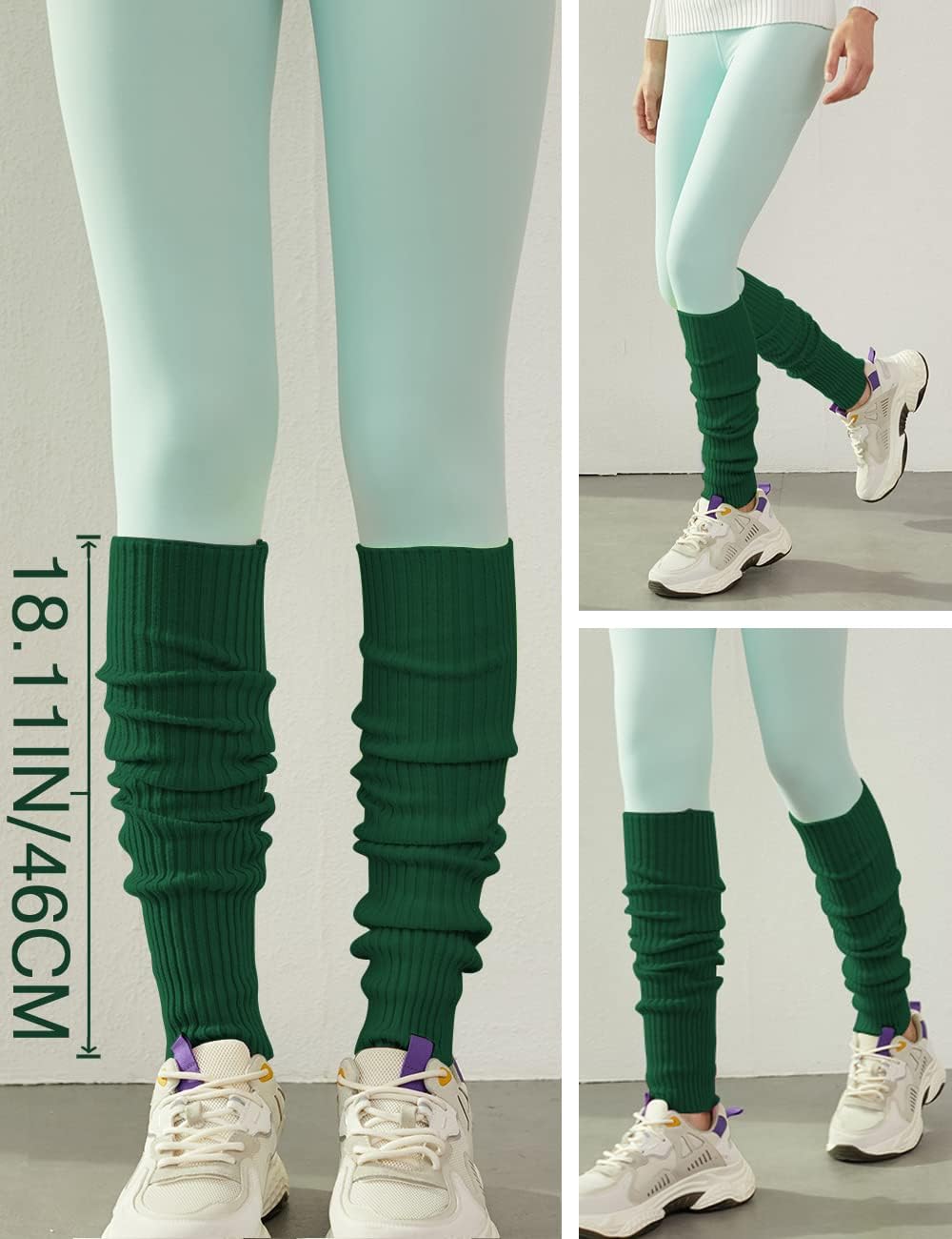 v28 Women Juniors Neon Ribbed Leg Warmers for 80s Eighty's Party Sports Yoga - Image 2