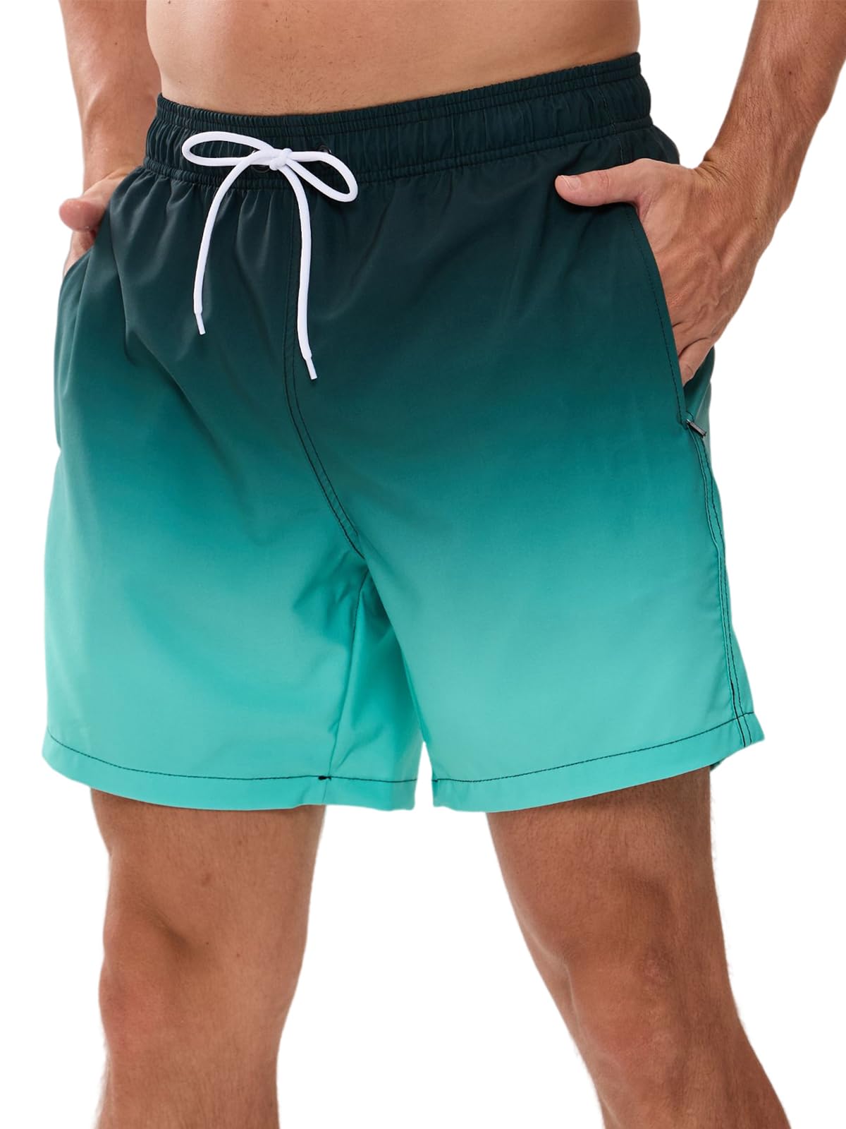 Decorie Bañador Hombre Secado Rápido Traje de Baño Hombre Bañador Corto con Forro de Malla y Bolsillos
