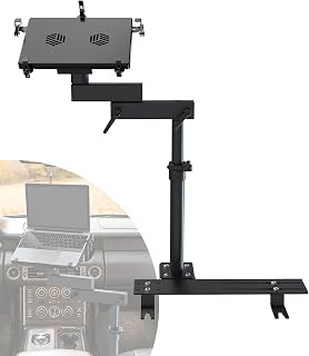 SPIRRELAB Car Laptop Mount with 2 Cooling Fans - No-Drill Adjustable Holder for Trucks, Vans, SUVs, 9-17" Laptops