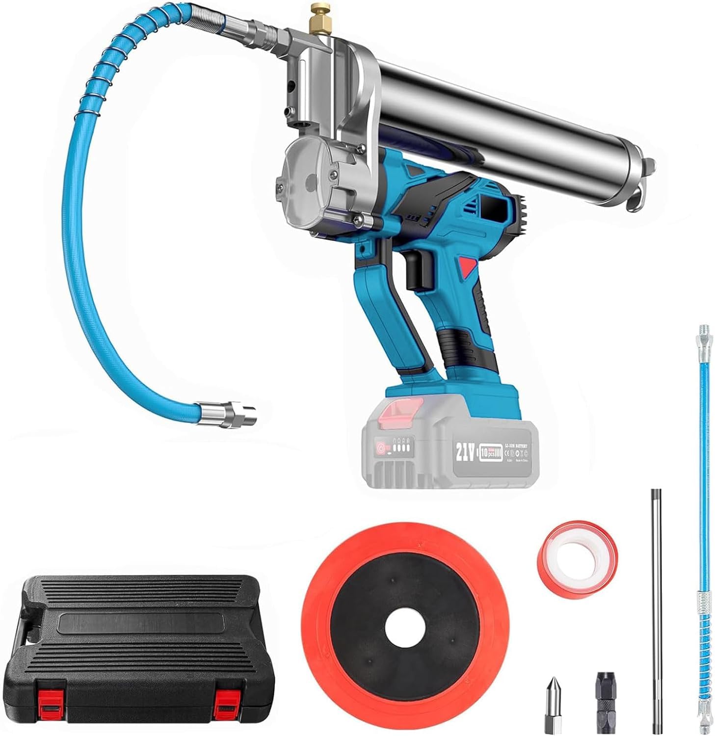 Accu-vetspuit, compatibel met Makita accu, 18 V, elektrische vetpers