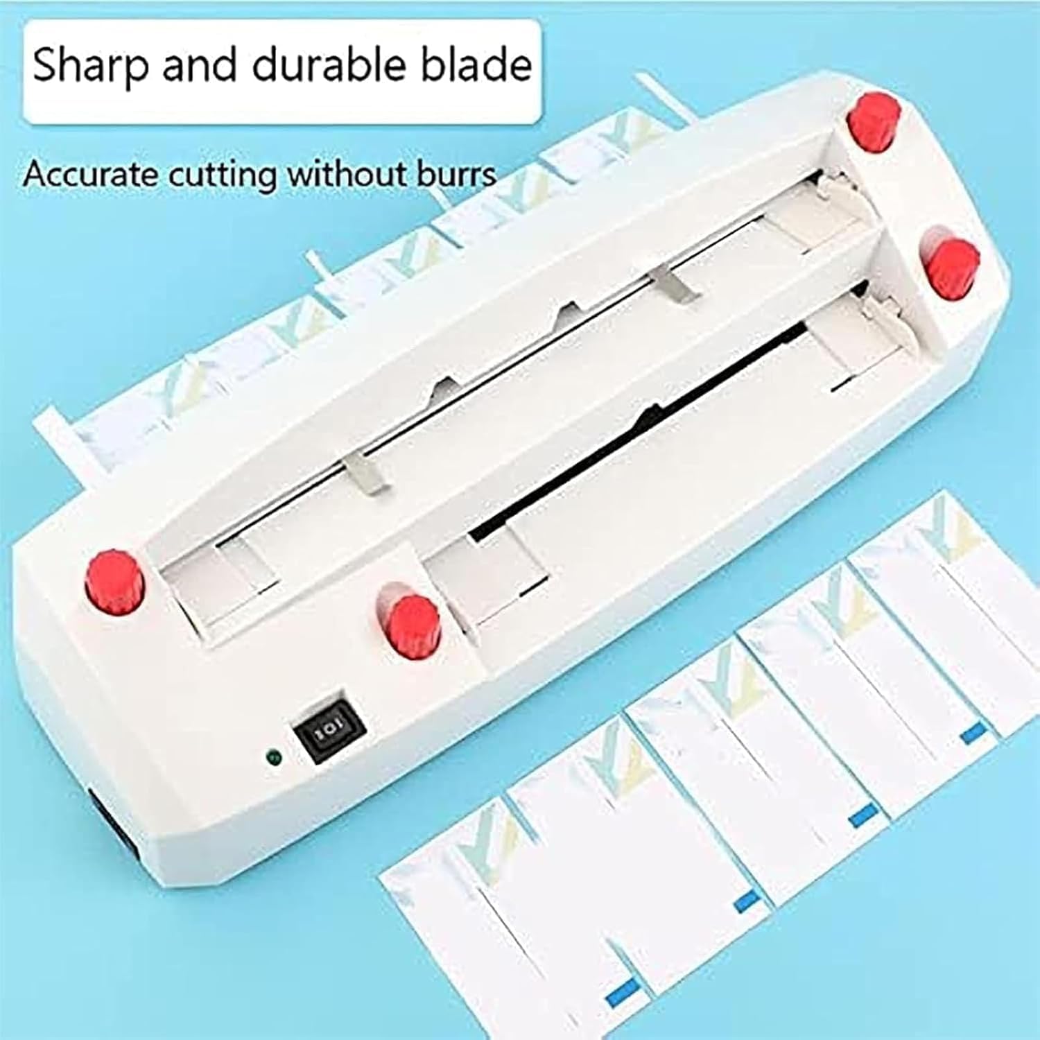 Taglierina Elettrica Per Carta, Macchina Per Il Taglio Di Biglietti Da Visita Con Sistema A 9 Lame, Piastra Di Posizionamento Regolabile Da 1 A 18 Mm, Taglierina Per Fogli Da 195-212 X 297 Mm,