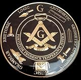 Delux Masonry Symbols Black Golden Quality Heavy Alloy car Emblem Size 2.75