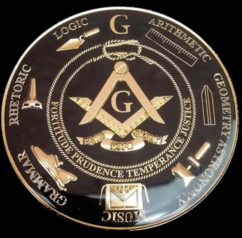 Masonry [Masonic Symbols] Quality Heavy Alloy Auto Emblem Size 3