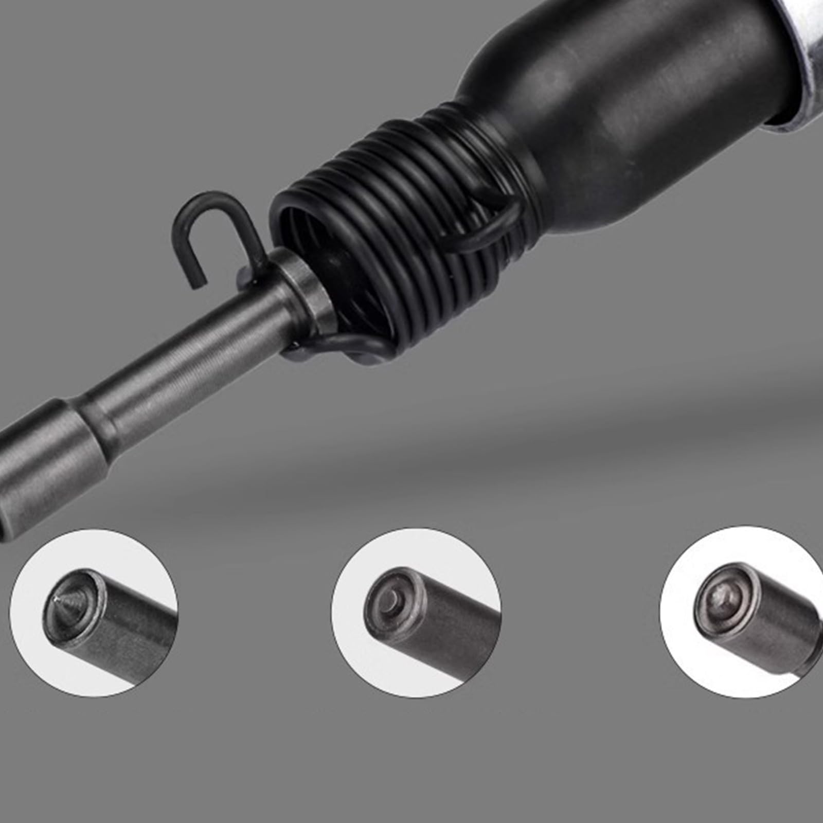 Cinceles neumáticos de alta resistencia para alisar los martillos neumáticos, herramienta de cinceles neumáticos con resorte para tareas de reparación de construcción