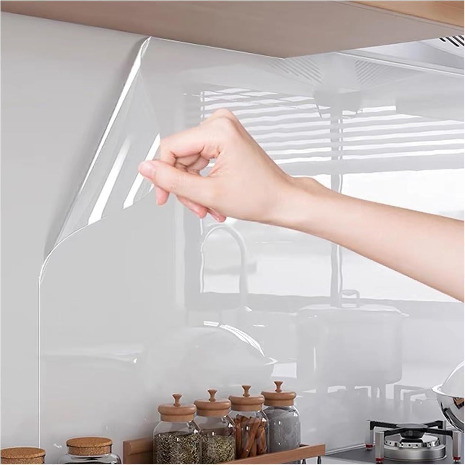 HOME13™ 12"x48" Transparent Oil Proof Wall Sticker Peel & Stick Wallpaper Self-Adhesive Vinyl Roll Film Removable Paper for Doors Walls Furniture Kitchen Household (B09V2W8D1W) Amazon Price History, Amazon Price Tracker