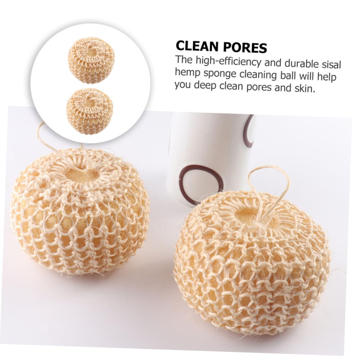 minkissy 10piezas Bolas De Baño De Sisal Ovaladas Esponjas Exfoliantes Para Cuerpo Suaves y Efectivas Para Limpieza De Piel De Accesorios De Natural