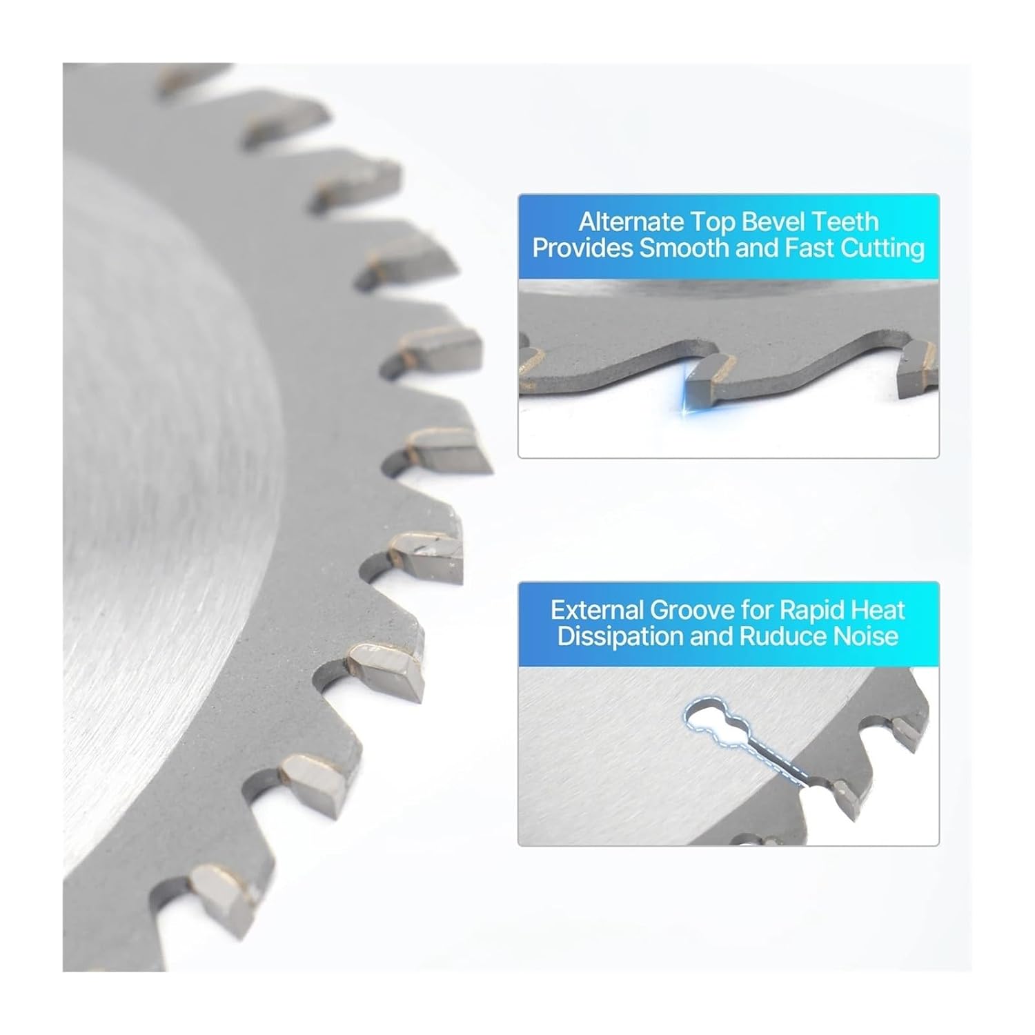4-9inch Alloy Woodworking Double Side Saw Blade Circular Cutting Disc Rotating Drilling Tool for Wood Plastic Aluminum and Steel(110x1.6x20x30T)