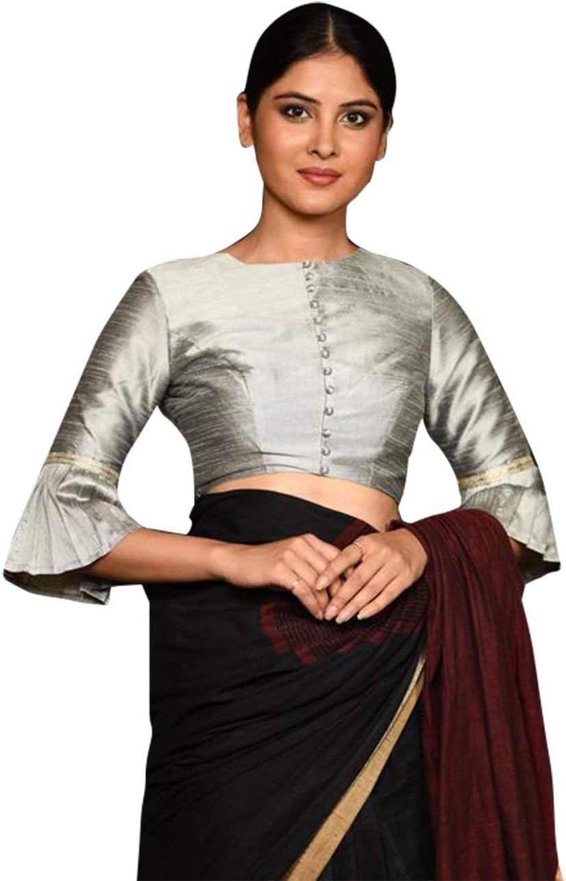 Women's Readymade Party Wear Bollywood Designer Stitched Indian Style Padded Blouse for Saree Crop Top Choli (XL-42)