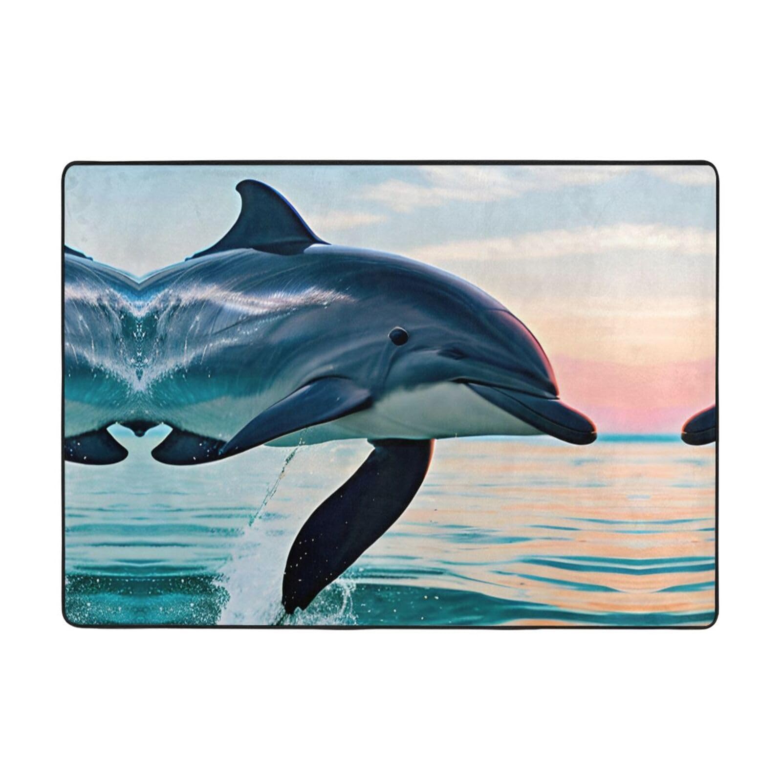 Tapis dauphin doux anti-décoloration pour rafraîchir un salon