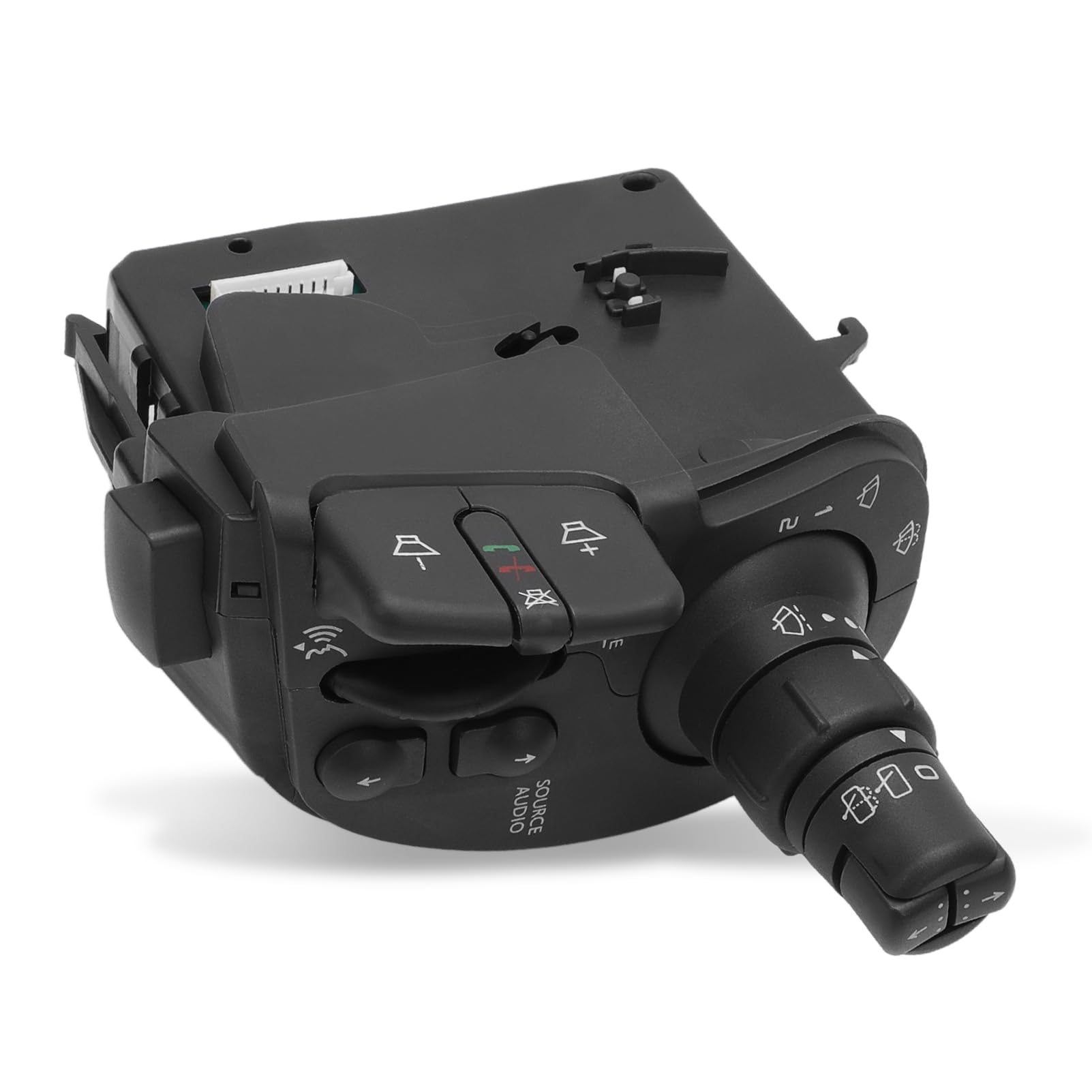 Commodo Clignotant pour Clio 3 Kangoo 2 Modus (modèles 2005-2013) | avec Commande d'essuie-glace, lave-glace et Fonction Radio, Interrupteur de Contrôle Multimédia Modus, 8201590631, 7701068115