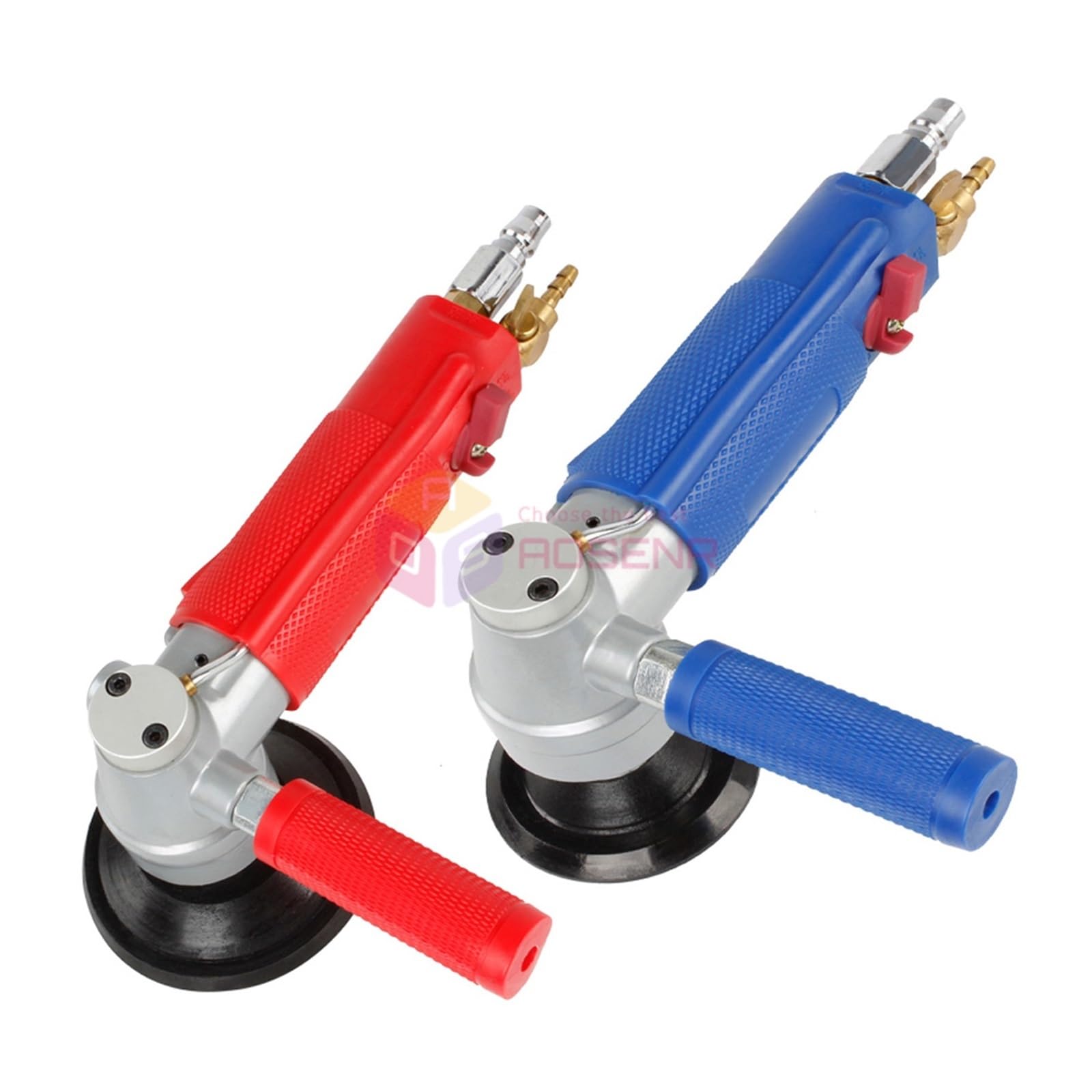 3 Zoll/4 Zoll Wasserstrahl-Pneumatikschleifer Marmor Jade Steinboden Luftpolierer Sander Polierschleifwerkzeug 4300 U/min(4 inch)