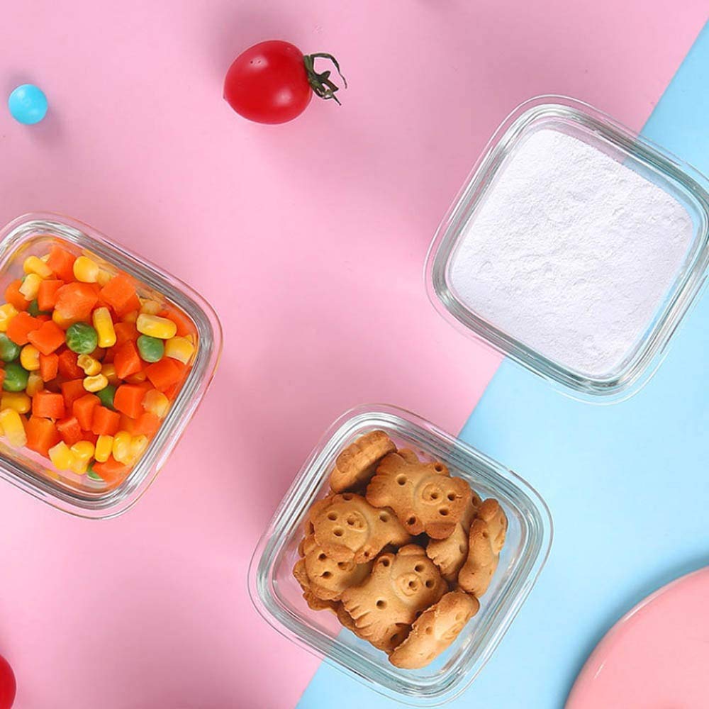Ergänzende Lebensmittelschüssel, Glas-Lunchbox(Blue)