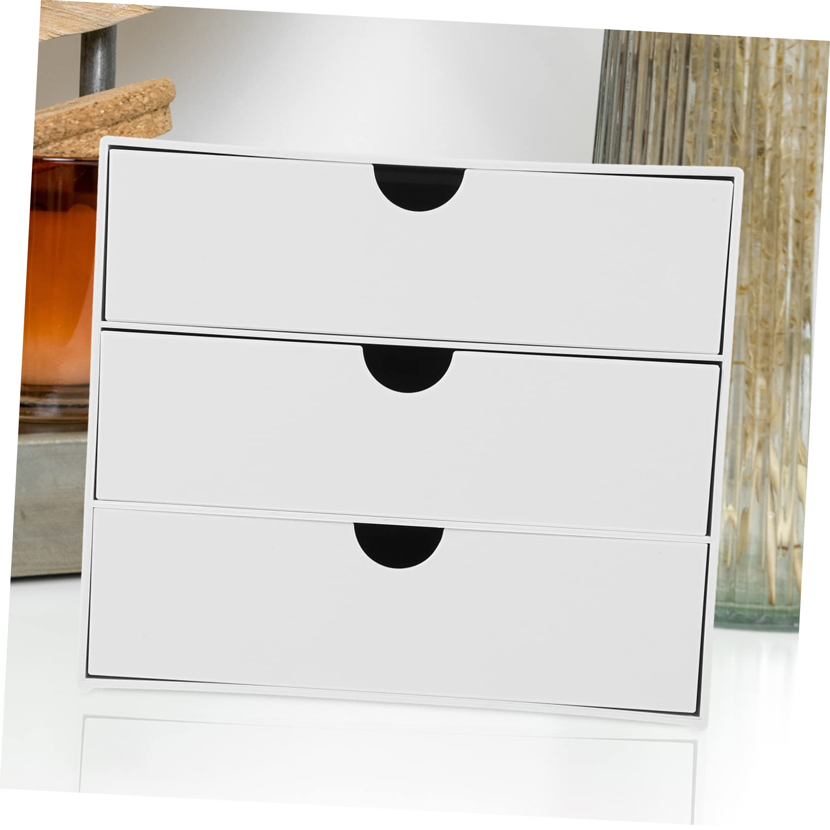 Ciieeo Organizzatore Da Scrivania Con Cassettini Scatola Di Archiviazione Multiuso Per Documenti e Oggetti Design Compatto e Facile Da Assemblare Per Ufficio e Casa